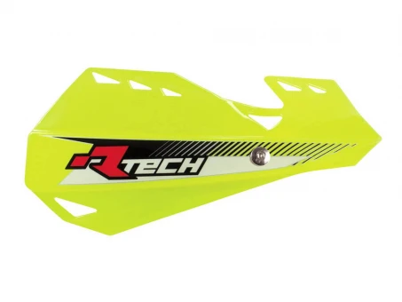 Set Handguard Racetech (RTech) Dual EVO Cu Prindere pe Ghidon - Galben fluo