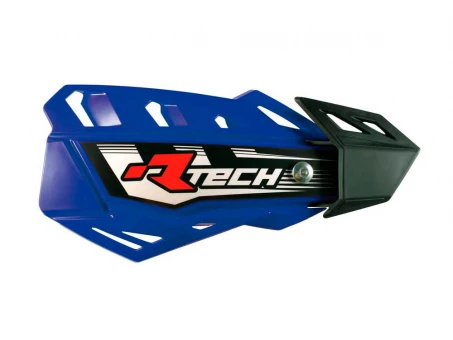 Set Handguard Racetech (RTech) FLX Cross/Enduro Cu 2 Tipuri de Prindere pe Ghidon/Mansoane - Albastru