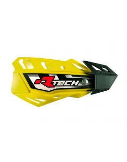 Set Handguard Racetech (RTech) FLX Cross/Enduro Cu 2 Tipuri de Prindere pe Ghidon/Mansoane - Galben