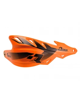 Set Handguard Racetech (RTech) Cu Prindere pe Ghidon (22.2MM și 28.6MM) - Portocaliu