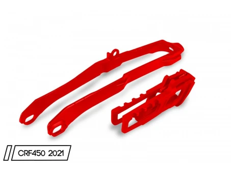 Set patina si ghidaj lant UFO HONDA CRF 450R/RX 21, culoare Rosu | HO05611070