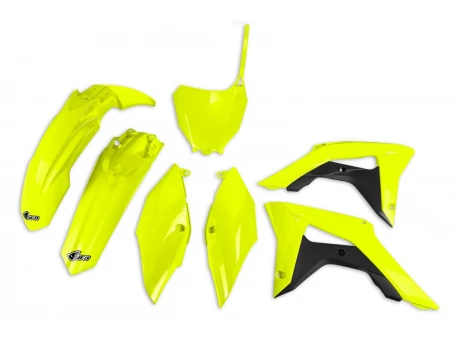 Kit complet plastice UFO HONDA CRF 250R 18-21, CRF 450R 17-20, culoare Galben FLUO | HOKIT119DFLU