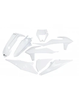 Kit complet plastice UFO KTM EXC 125 '20-'21, EXC 250 / 300 TPI '20-'23, EXC-F 250 / 350 / 450 / 500 '20-'23 Z culoare Alb (KT527E042)