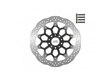 Disc frana fata NG -  KTM DUKE 790 ABS/790L A2 ABS 18-22 (320X52X5MM) OVERSIZE cu adaptori (5 gauri) flotant (centru aluminiu) WAVE | NG1837XGK34