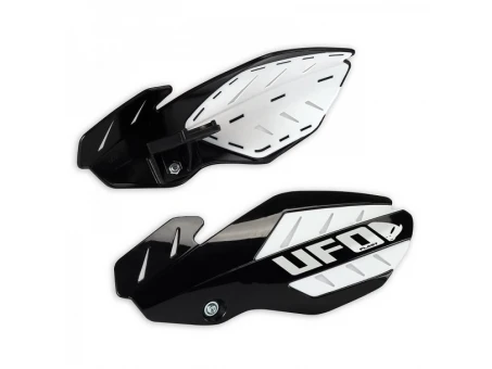 Handguard UFO FLAME HONDA CRF 250 12-17, CRF 450 12-16 culoare Negru/Alb (kit montaj inclus) | HO04678001