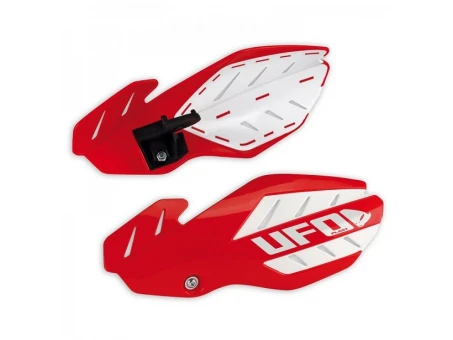 Handguard UFO FLAME HONDA CRF 250 12-17, CRF 450 12-16 culoare Rosu/Alb (kit montaj inclus) | HO04678070
