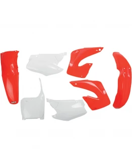 Kit complet plastice UFO HONDA CR 125/250 '00-'01 culoare OEM (Rosu/Alb) (HO100E999)