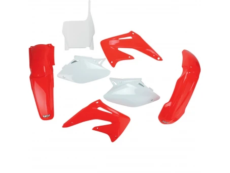 Kit complet plastice UFO HONDA CRF 450 R 04 culoare OEM (Rosu/Alb) (HO107E999) | HOKIT107999
