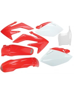 Kit complet plastice UFO HONDA CRF 450 R '05-'06 culoare OEM (Rosu/Alb) (HO108E999)