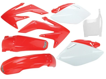 Kit complet plastice UFO HONDA CRF 450 R 05-06 culoare OEM (Rosu/Alb) (HO108E999) | HOKIT108999