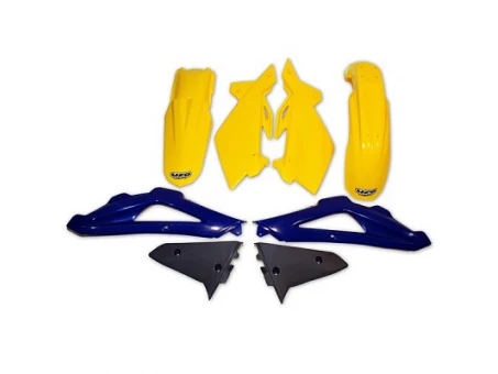 Kit complet plastice UFO HUSQVARNA TC 125/250 05-07 culoare OEM (Galben/Albastru/ Gri) (HU602E999) | HUKIT602999