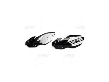 Handguard UFO FLAME KAWASAKI KXF 250/450 13-17 culoare Negru/Alb (kit montaj inclus) | KA04745001