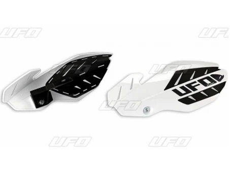 Handguard UFO FLAME KAWASAKI KXF 250/450 13-17, culoare Alb/Negru (kit montaj inclus) | KA04745041