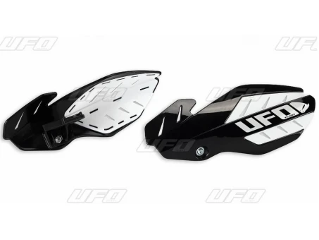Handguard UFO FLAME KTM SX 125 14-15, EXC 125 14-16, culoare Negru/Alb (kit montaj inclus) | KT04078001
