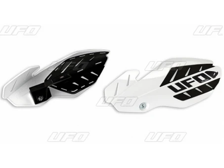 Handguard UFO FLAME KTM SX 125 14-15, EXC 125 14-16, culoare Alb/Negru (kit montaj inclus) | KT04078041