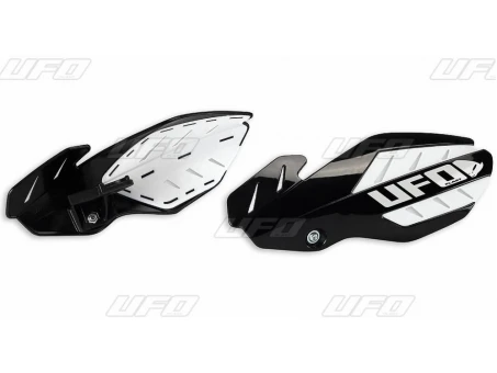Handguard UFO FLAME KTM SX 125 16, SX 250 14-16, EXC 250/300 14-16, SXF/EXCF 14-16, culoare Negru/Alb (kit montaj inclus) | KT04079001