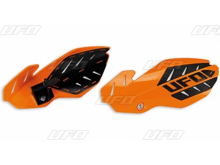 Handguard UFO FLAME KTM SX 125 16, SX 250 14-16, EXC 250/300 14-16, SXF/EXCF 14-16, culoare Portocaliu/Alb (kit montaj inclus) | KT04079127