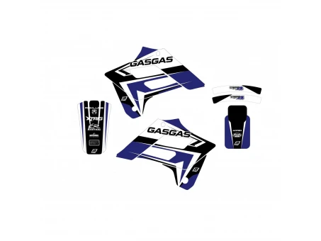 Kit grafic BLACKBIRD GAS GAS EC 125/250/300 '02-'06; FSR 450 '02-'06 DREAM 4 culoare Albastru Negru Alb