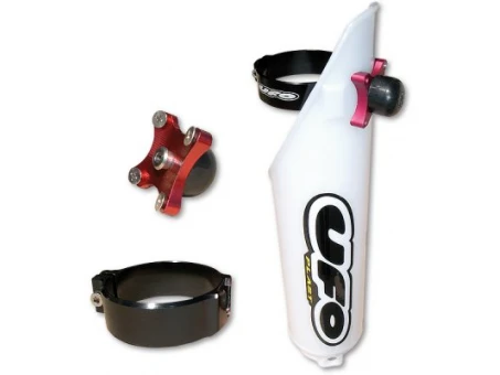 Protectie suspensie fata UFO SUZUKI RM 125/250 07-17, RMZ 250 07-17, RMZ 450 07-14 Z BLOKADĄ, culoare Alb | SU04915041