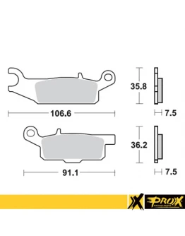 Placute de frana ProX KH444 YAMAHA YFM 550 GRIZZLY '11-14, YFM 700 GRIZZLY '07-18 fata dreapta