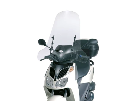 Parbriz moto KAPPA - APRILIA SPORTCITY 125/200/250 04-08, HONDA DYLAN 125/150 02-07, YAMAHA CIGNUS X 04-15, NEOS 50 08-21, 74 X 67 CM Transparent | 128AK