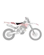 Husă șa BLACKBIRD HUSQVARNA CR/WR 125 '09-'13; TE/TC 250/310 '08-'13, TE/TC 250/450/510 '08-'10 DREAM 4 HUSQVARNA culoare Negru Alb Rosu