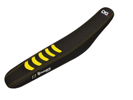 Husă șa BLACKBIRD HUSQVARNA FC/TC '19-'22, TE/FE '20-'23 DOUBLE GRIP 3 culoare Negru Galben