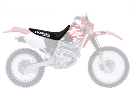 Husă șa BLACKBIRD HONDA XR 250/400 '96-'04 (17) LOGO HONDA, culoare Negru/Alb