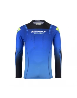 Tricou Cross/Enduro KENNY RACING Titanium - Negru/Albastru