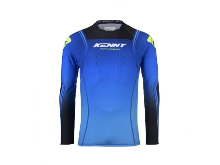 Tricou Cross/Enduro KENNY RACING Titanium - Negru/Albastru