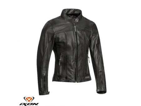Geaca (jacheta) motociclete femei piele Urban/Heritage Ixon vara model Crank Air LS: Negru