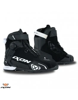 Ghete moto Roadster femei All Season Ixon model Bull 2 WP LS - Negru,alb