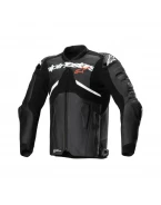 Geaca de piele Alpinestars ATEM V5 - NEGRU/ALB