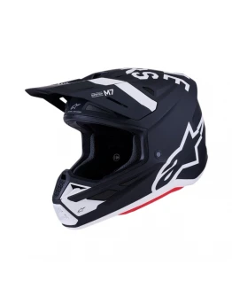 Cască Cross-Enduro ALPINESTARS Supertech S-M7 Dasher ECE06 - Negru/Alb mat