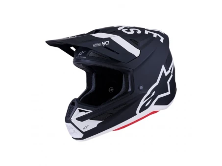 Cască Cross-Enduro ALPINESTARS Supertech S-M7 Dasher ECE06 - Negru/Alb mat | 8302126/1121