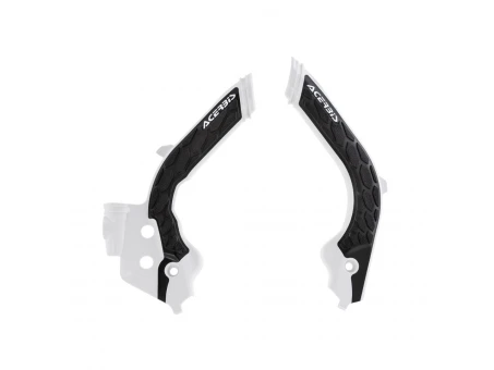 Set Protecții cadru Acerbis X-Grip pentru Husqvarna și GasGas - Alb/Negru | 0023600.878