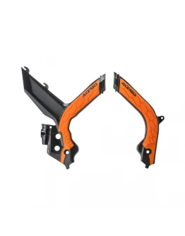 Protecții cadru ACERBIS X-GRIP KTM EXC / EXC-F / XC-W / XCF-W ’20–’23 - Negru/Portocaliu	