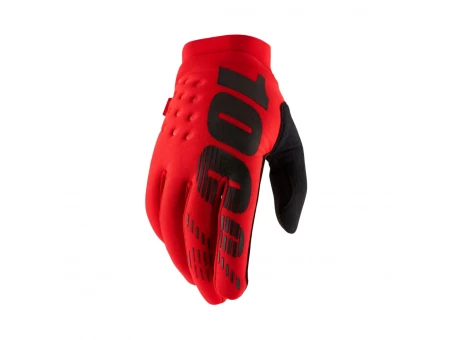 Mănuși cross/enduro 100% Brisker Softshell - Rosu/Negru | 10003-0003