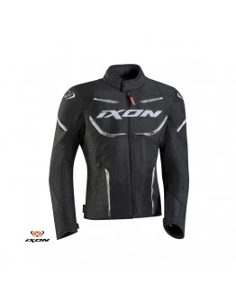 Geaca (jacheta) motociclete barbati Racing/Roadster Ixon vara model Striker AIR WP MS - Negru,alb