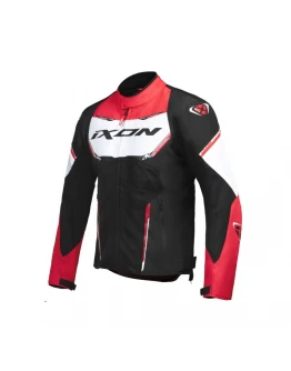 Geaca moto barbati Racing/Roadster Ixon vara Striker AIR WP MS - Negru/Alb/Rosu