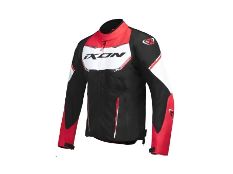 Geaca moto barbati Racing/Roadster Ixon vara Striker AIR WP MS - Negru/Alb/Rosu | 1001011401027