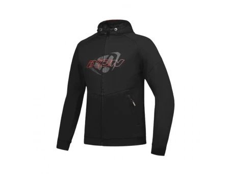 Geacă moto tip hanorac vară (hoodie) bărbați Ixon Touchdown Urban - Negru/Rosu | 1001011621058