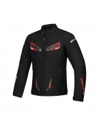 Geaca motobarbati Racing/Roadster Ixon All season Caliber WP MS - Negru/Alb/Rosu | 1001011741027