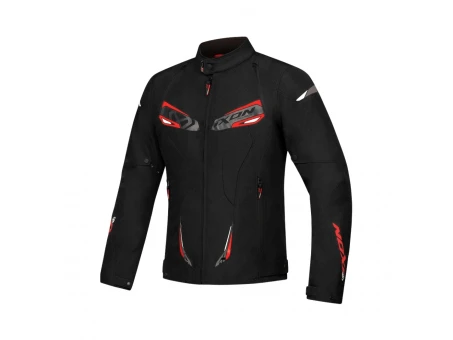 Geaca motobarbati Racing/Roadster Ixon All season Caliber WP MS - Negru/Alb/Rosu | 1001011741027