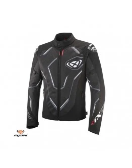 Geaca (jacheta) motociclete barbati Racing/Roadster Ixon vara model Demoniak MS - Negru,alb