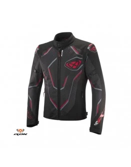 Geaca (jacheta) motociclete barbati Racing/Roadster Ixon vara model Demoniak MS - Negru,rosu