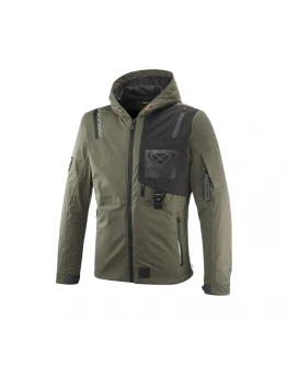 Geacă moto bărbați impermeabila Touring/Adventure/Urban Ixon M-Quarter MS - Khaki/Negru