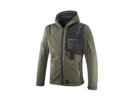 Geacă moto bărbați impermeabila Touring/Adventure/Urban Ixon M-Quarter MS - Khaki/Negru | 1001011858010