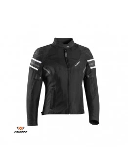 Geaca (jacheta) motociclete femei Racing/Roadster Ixon All season model Ilana LS - Negru,alb