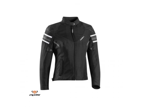 Geaca (jacheta) motociclete femei Racing/Roadster Ixon All season model Ilana LS - Negru/alb